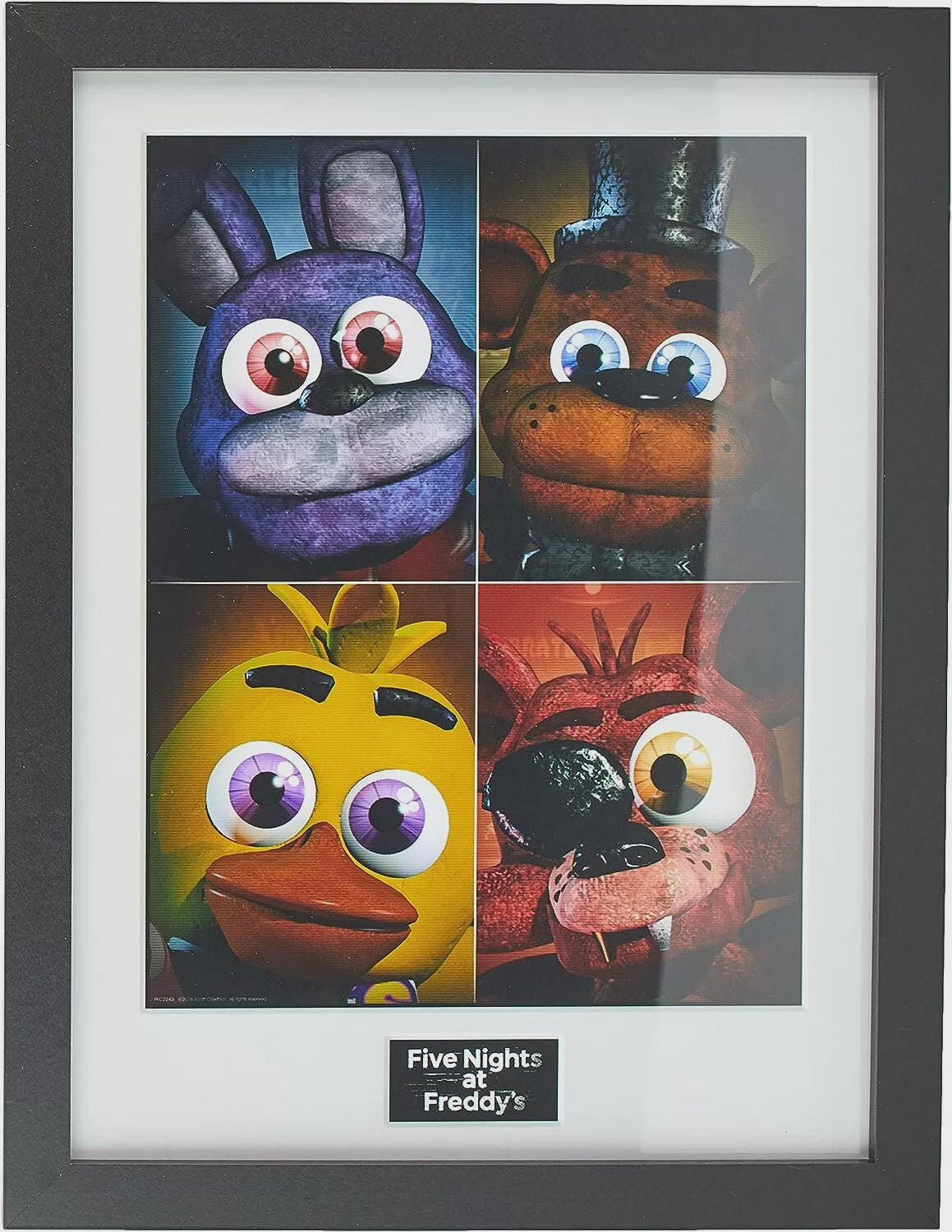 FIVE NIGHTS AT FREDDY'S- Framed Poster print "Quad"