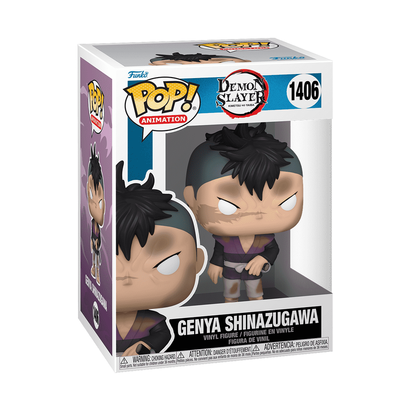 Only two of the Kamado family survived a demon attack, and now Tanjiro and Nezuko are out for revenge. Expand your Demon Slayer collection with this Pop! Genya Shinazugawa. Vinyl figure is approximately 4.45-inches tall.