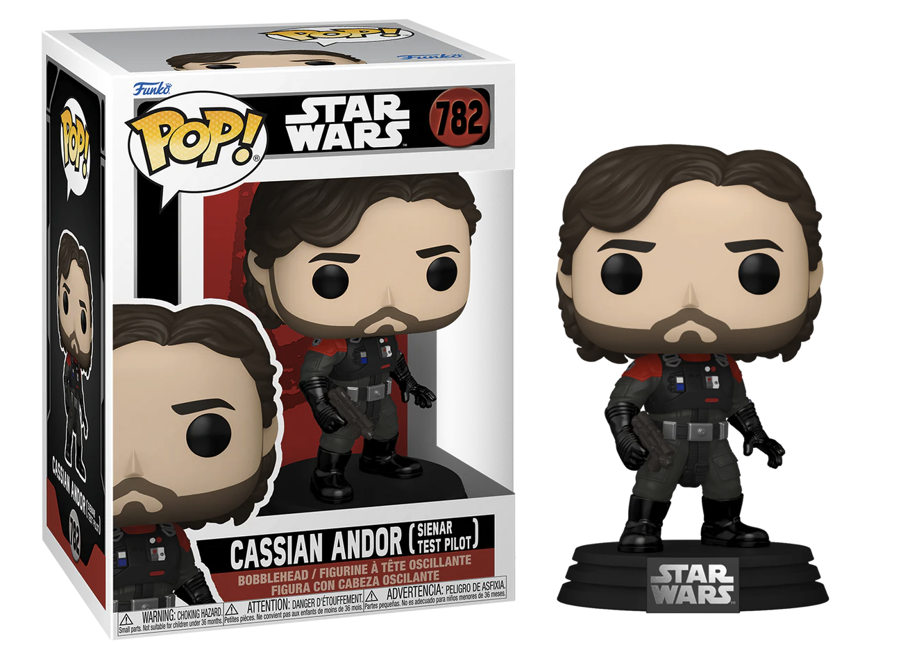 Funko Pop! Cassian Andor figure from Star Wars with packaging
