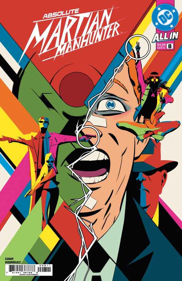 Comic book cover of 'Absolute Martian Manhunter' with colorful abstract design