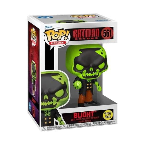 Funko Pop! Heroes packaging with a green and black skeleton figure inside
