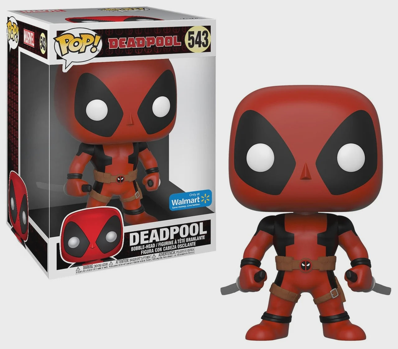 DEADPOOL POP JUMBO 10" #543 Two Swords Red