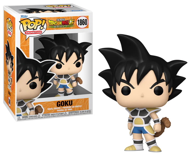 DRAGON BALL SUPER BROLY - POP Animation #1860 - Goku (Kid) Funko Pop! vinyl figure of Goku from Dragon Ball Z next to its packaging