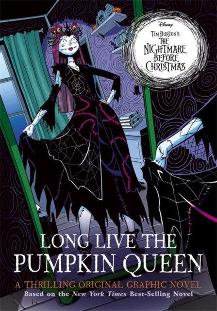 Book cover of 'The Nightmare Before Christmas' graphic novel featuring the Pumpkin Queen.