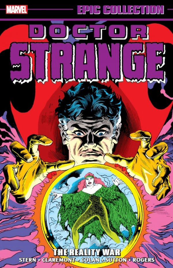 Comic book cover of Doctor Strange with a colorful background