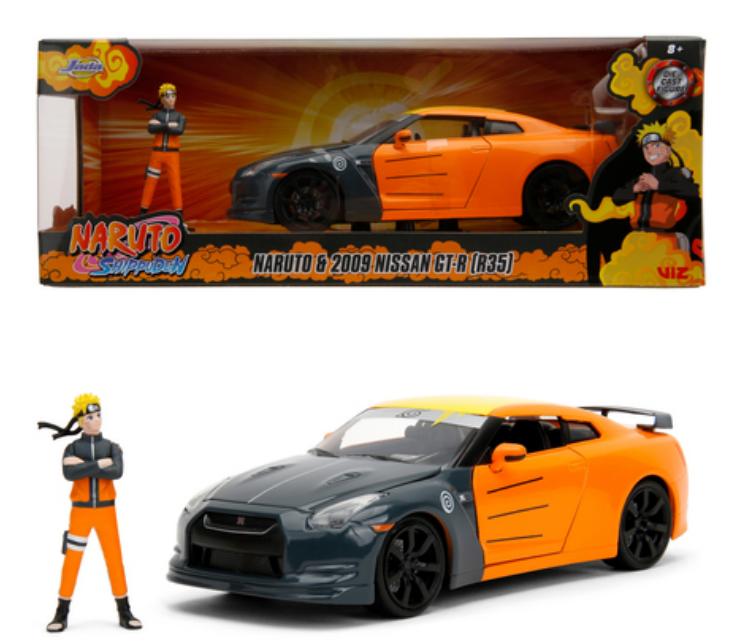 Naruto: Shippuden- Naruto & 2009 Nissan GT-R (R35) - 1:24