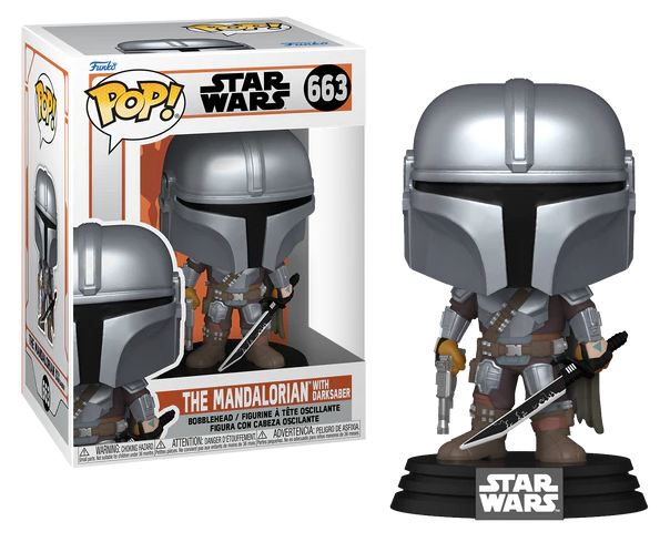 POP! Star Wars: The Mandalorian #663 The Mandalorian With Darksaber Vinyl Figure