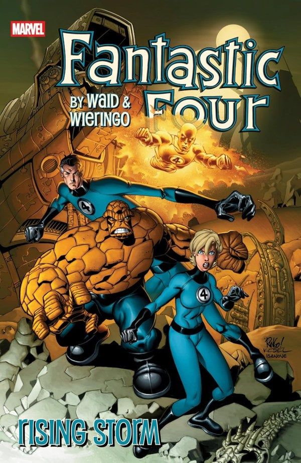 Comic book cover of 'Fantastic Four' with characters in action pose