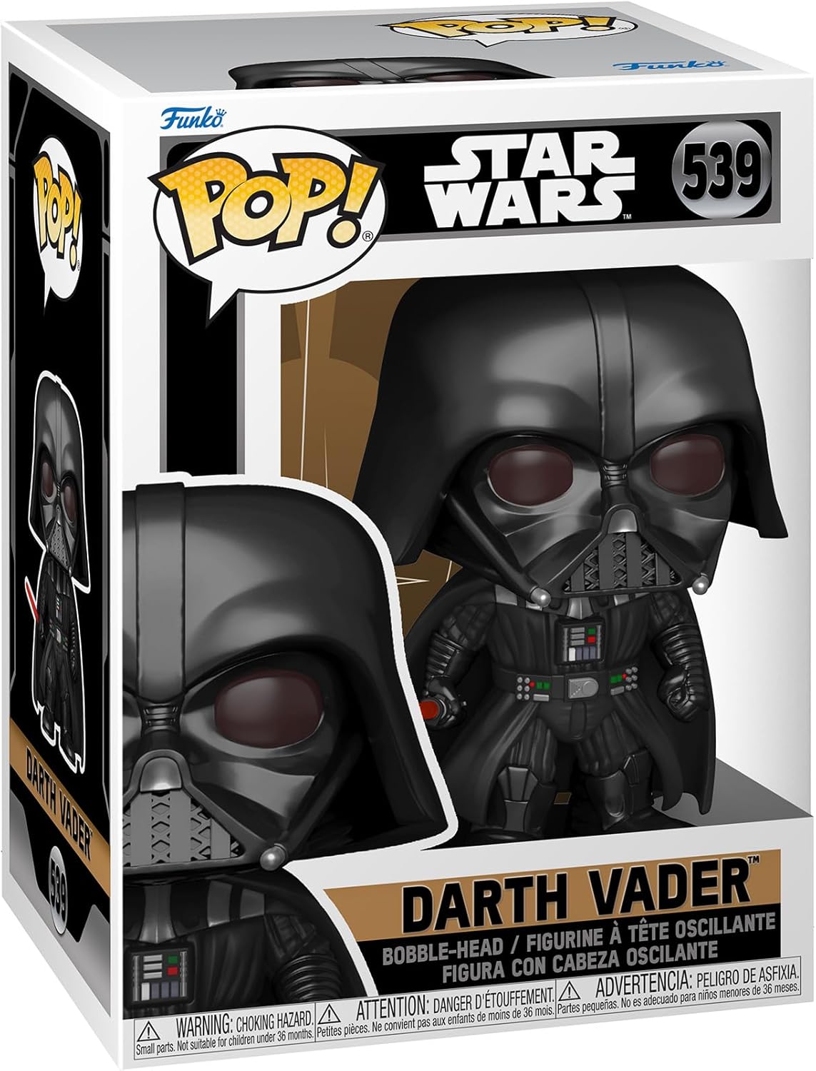 Funko Pop! Darth Vader figure packaging with Star Wars branding