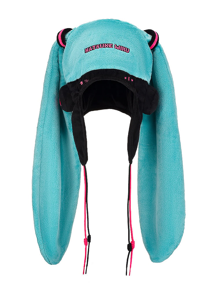 Turquoise helmet cover with pink straps on a white background