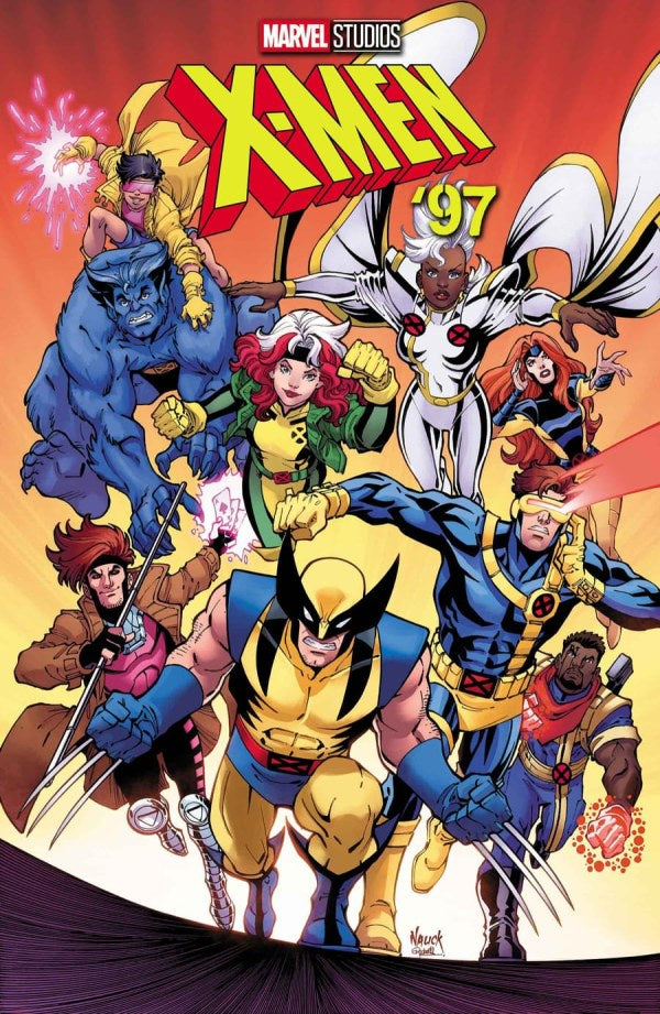 Comic book cover featuring Marvel's X-Men with vibrant colors and dynamic poses.