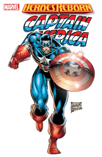 Comic book cover featuring Captain America from Marvel's 'Heroes Reborn' series.
