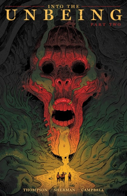 Book cover of 'Into the Unbeing' with a dark and eerie design.