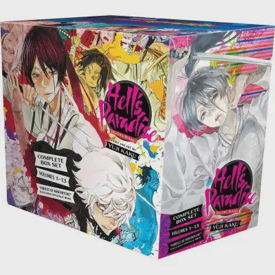 Anime box set titled 'Hell's Paradise' with colorful packaging featuring characters.
