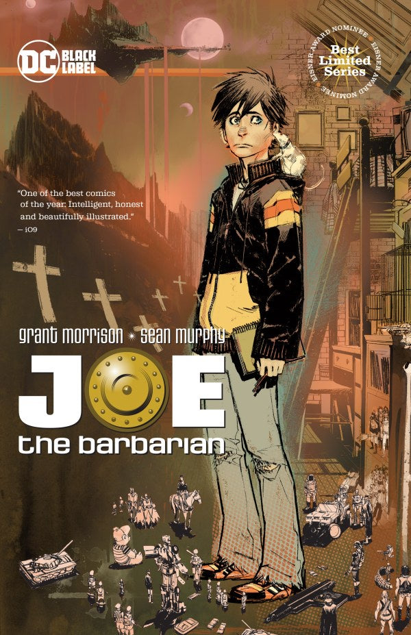 Comic book cover of 'Joe the Barbarian' with a character standing in an urban setting.