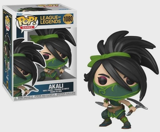 Funko Pop! vinyl figure of Akali from League of Legends with packaging.
LEAGUE OF LEGENDS - POP Games N° 1080 - Akali