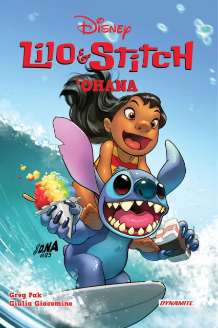 Cover of 'Lilo & Stitch: Ohana' featuring Lilo and Stitch with a blue background