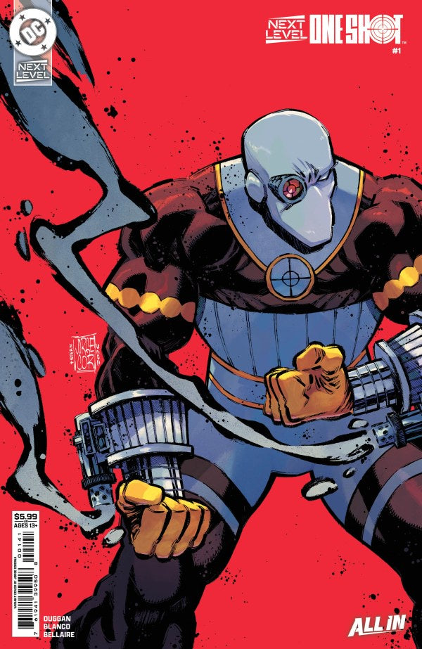 The deadliest assassin in DCU history goes to the Next Level in Next Level: One Shot — and uncovers a conspiracy that will change everything. Writer Gerry Duggan tells the tale of a job gone sideways, a father and his daughter, and a web of super-powered lies that stretches throughout the entire DC Next Level cast of characters... and points the direction to war on the horizon.