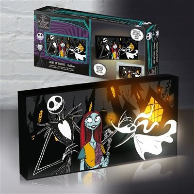 Nightmare Before Christmas Halloween Night Light Up Canvas