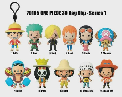 ONE PIECE - Series 1 - 3D Foam Bag Clip
