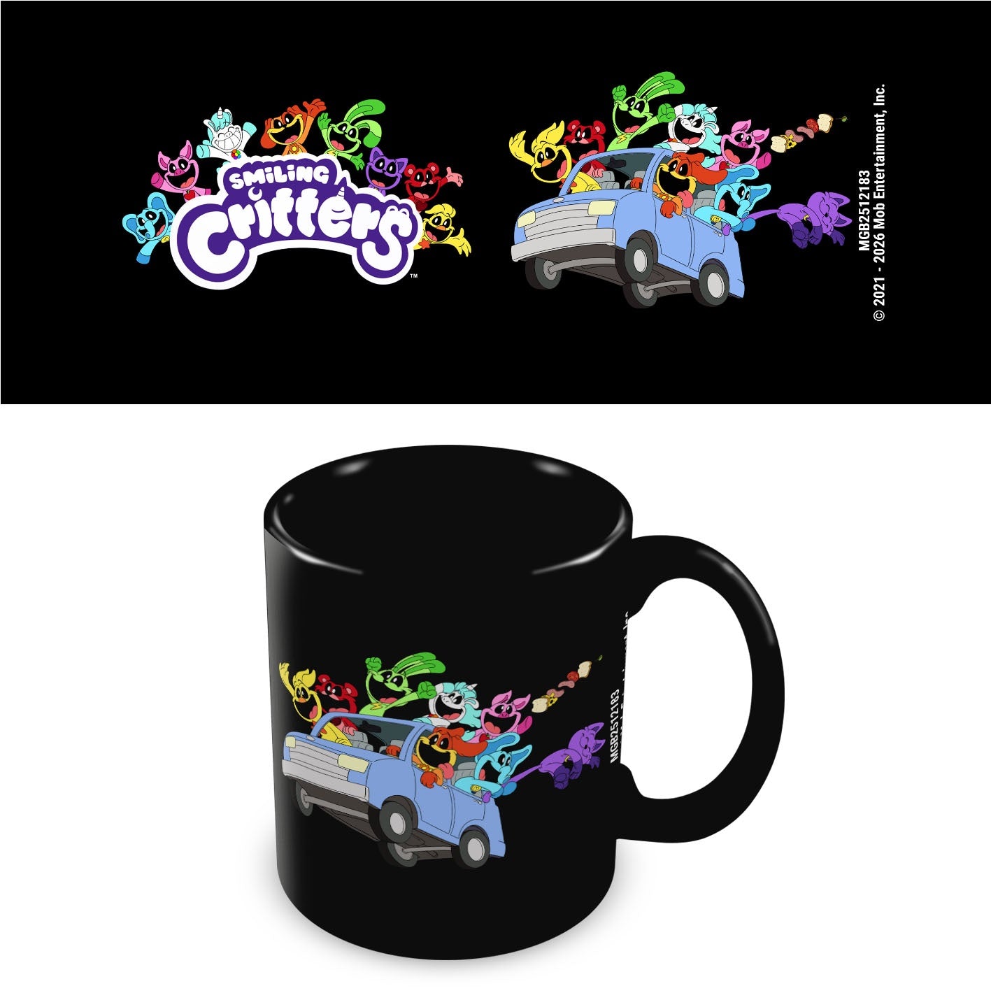 POPPY PLAYTIME (SMILING CRITTERS) BLACK POD MUG