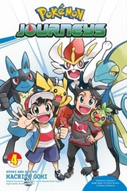 Cover of 'Pokémon Journeys' featuring two characters and Pokémon with the title at the top.