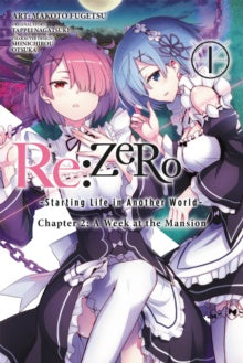 Manga book cover of 'Re:Zero' with two characters in a fantasy setting.