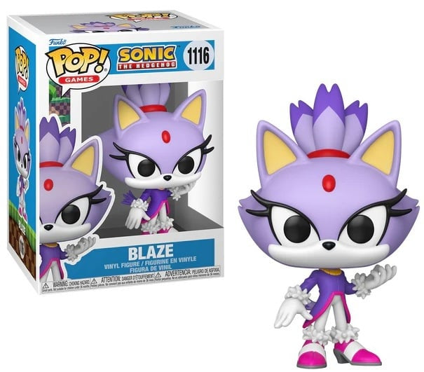Funko Pop! figurine of Blaze from Sonic the Hedgehog with packaging