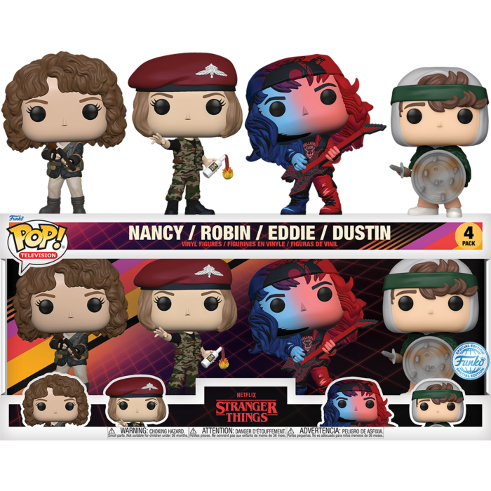 Set of Stranger Things Pop! vinyl figures in packaging