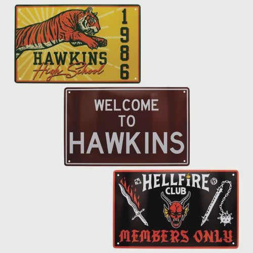 STRANGER THINGS - Set of 3 Tin Signs