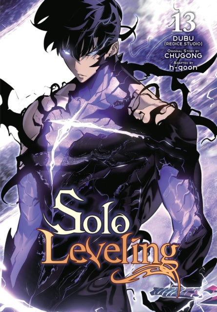 Manga book cover of 'Solo Leveling' with a character in a dynamic pose.