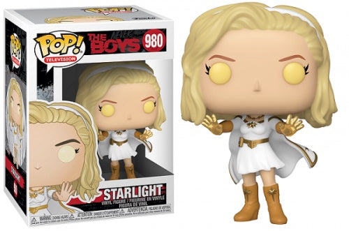Funko Pop! No. 980 Starlight figure from 'The Boys' series, packaged in a window box.