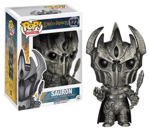 Funko POP Lord of the Rings Sauron action figure, vinyl material, in a window box packaging.