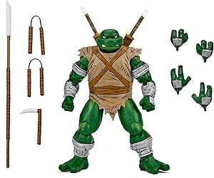 7" SCALE ACTION FIGURE Based on the original Eastman & Laird Teenage Mutant Ninja Turtles comic books from Mirage Studios
The Michelangelo (The Wanderer) action figure stands approximately 7 inches tall
ACCESSORIES INCLUDE comic-authentic accessories such as swords, spear, kama, nunchucks, and extra hands
DISPLAY FRIENDLY PACKAGING Comes in special comic-book themed window box packaging illustrated by Kevin Eastman
COLLECT ALL OF NECA'S TMNT FIGURES