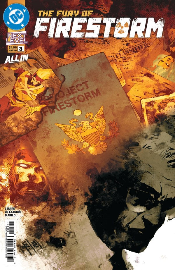 Comic book cover titled 'The Fury of Firestorm' with a prominent logo and text.