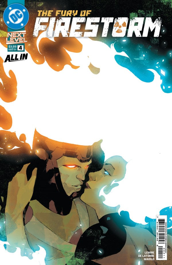 Comic book cover of 'The Fury of Firestorm' with a character in flames and water.