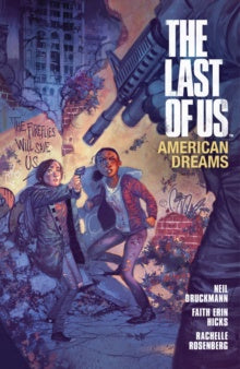two characters against a brick wall with a gun pointed at them