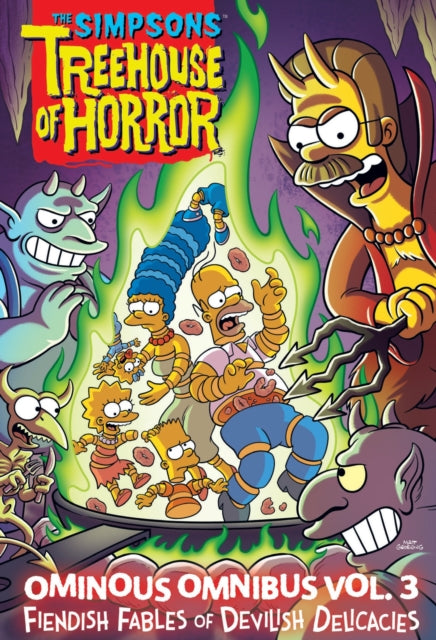 Simpsons book cover Flanders Devil with Ghouls Simpsons cooking in a pan