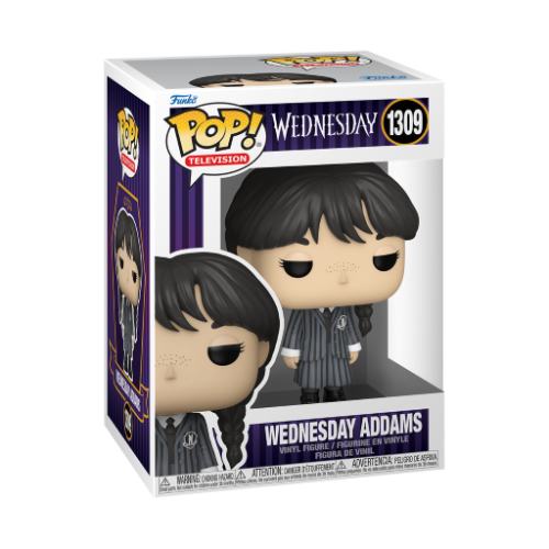 Funko Pop! Wednesday Addams vinyl figure in packaging on a white background