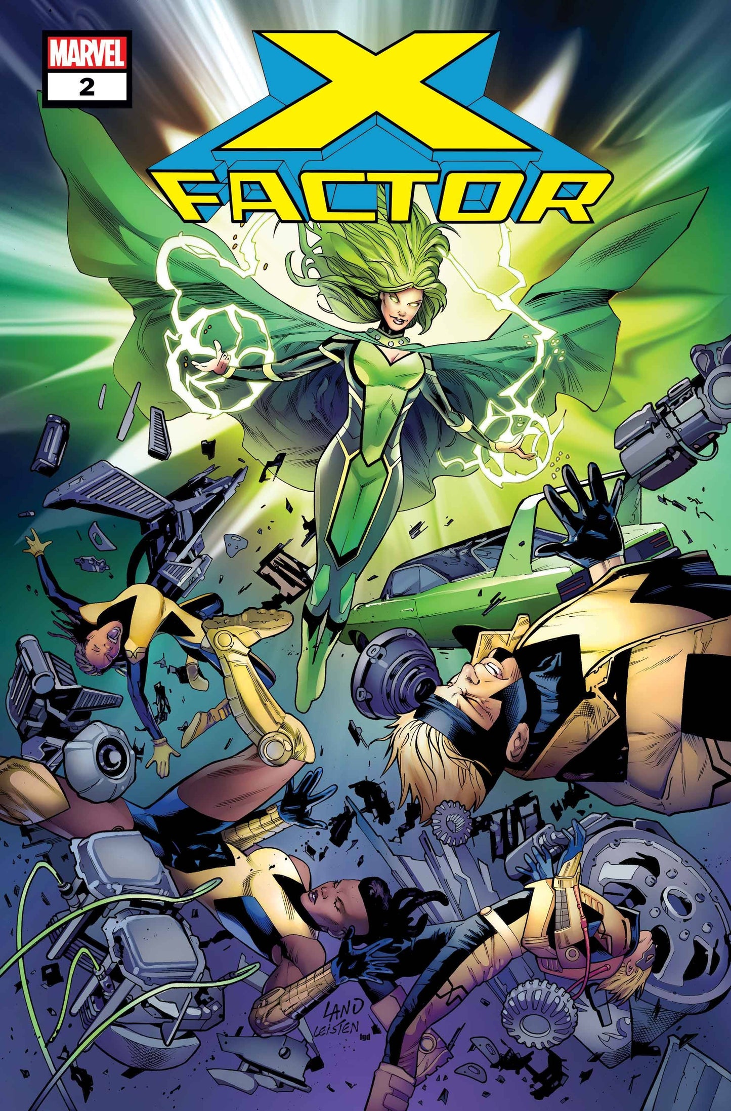Comic book cover of X-Factor with characters in dynamic poses