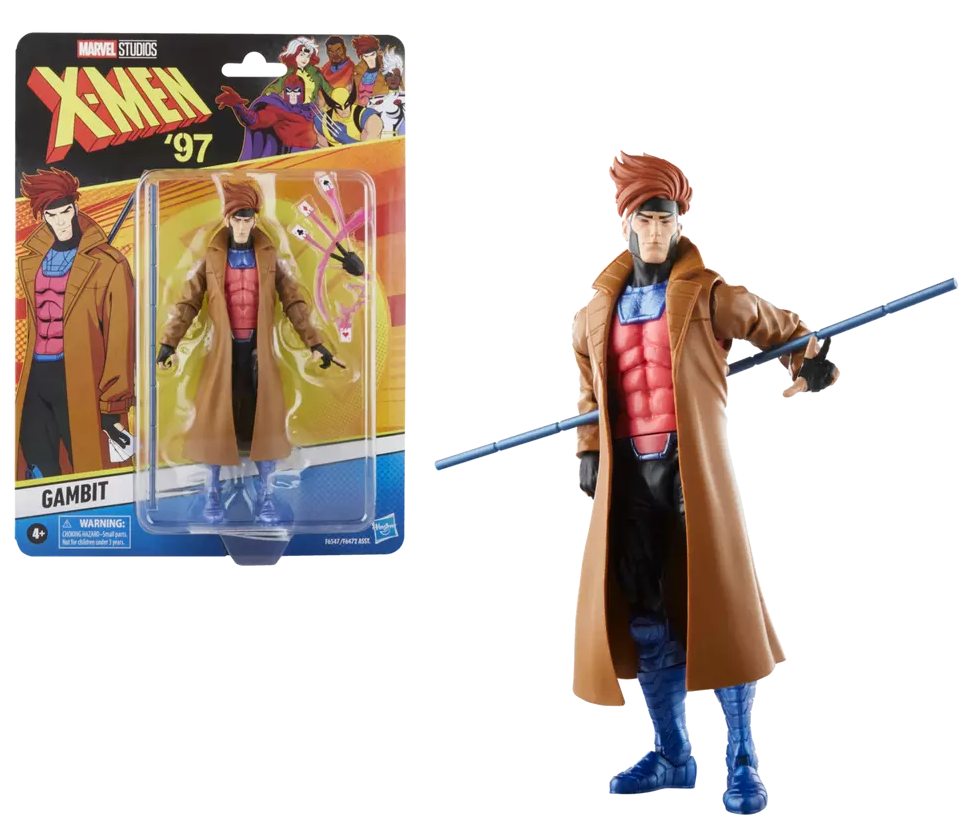 X-Men Gambit action figure with packaging on a white background