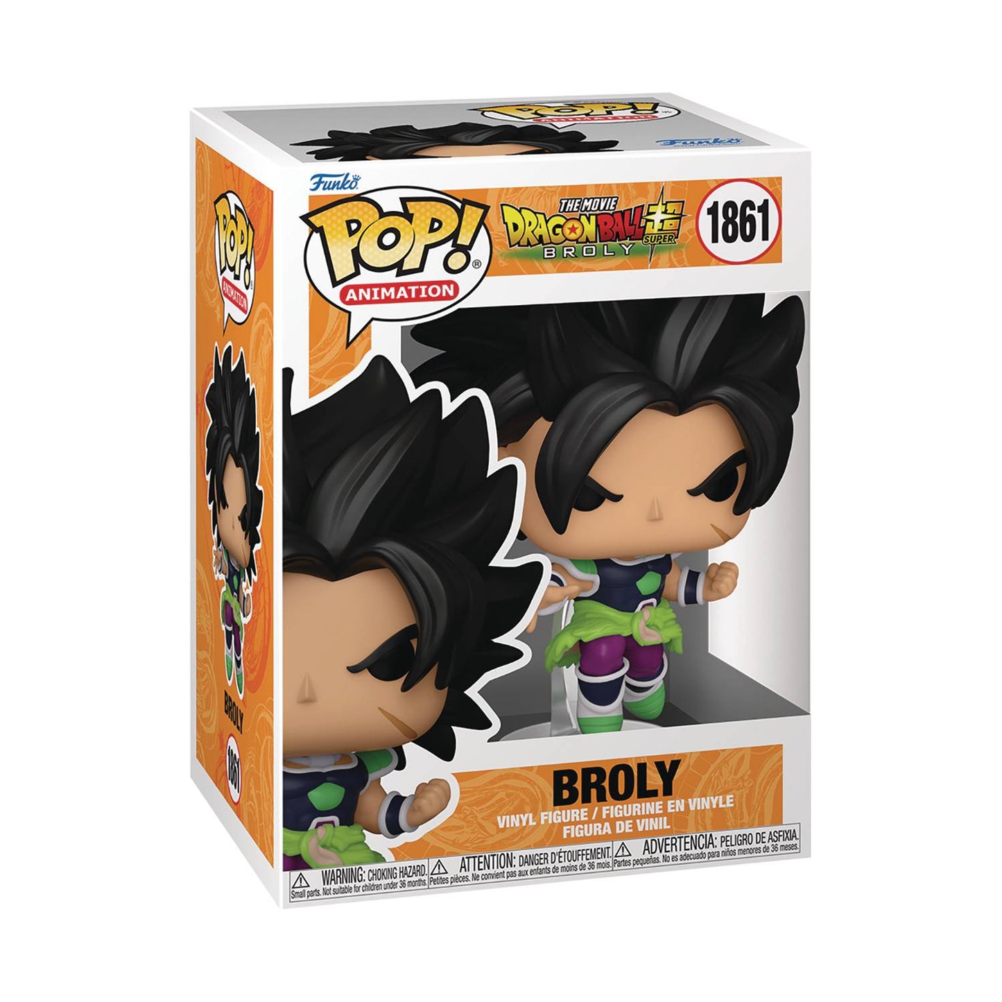 Funko Pop! vinyl figure packaging of Broly from Dragon Ball Z on a white background