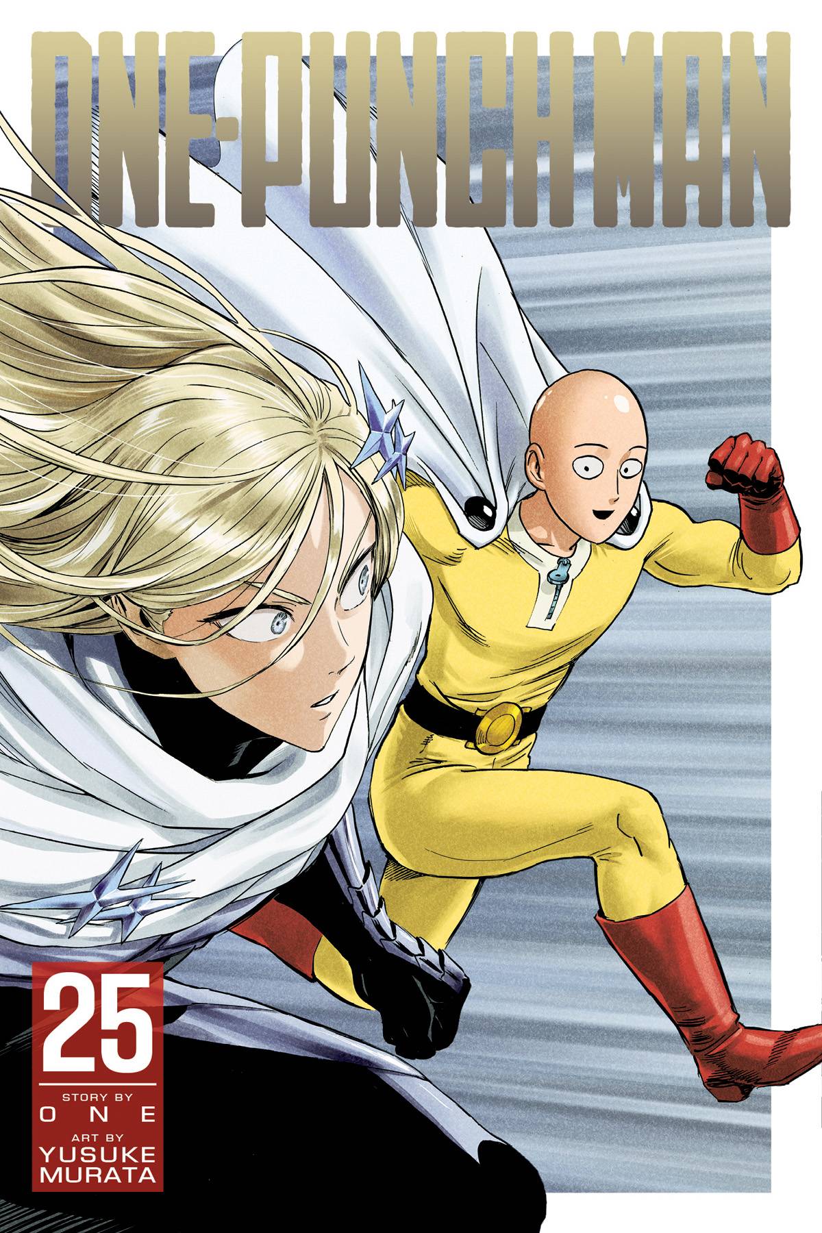 Cover of 'One-Punch Man (Paperback) Vol. 25' featuring illustrations of the characters Saitama and Garo from the manga.