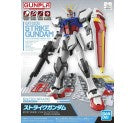 Packaging for the 1/144 scale model kit of the EG Strike Gundam, featuring the completed model on the front with a background of its own creation.