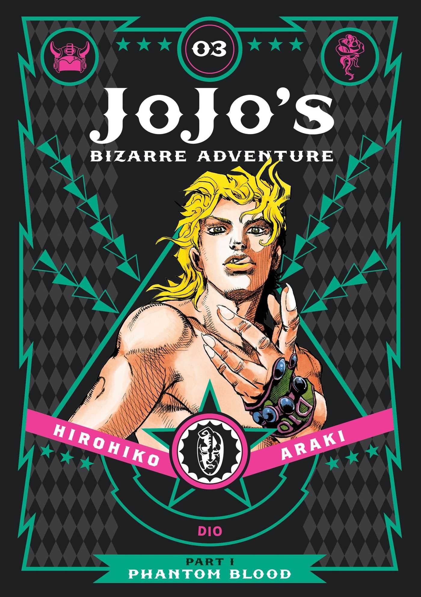 Cover of 'JoJo's Bizarre Adventure: Part 01 - Phantom Blood (Hardcover) Vol. 03' featuring an illustration of the character Dio from the manga.