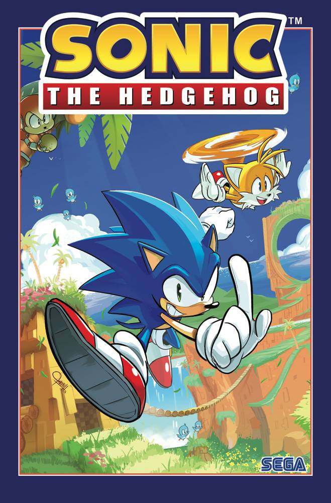 Cover of the Sonic the Hedgehog trade paperback titled 'Sonic: The Hedgehog (Trade Paperback) Vol. 01 Fallout', featuring animated characters Sonic and Tails against Dr.