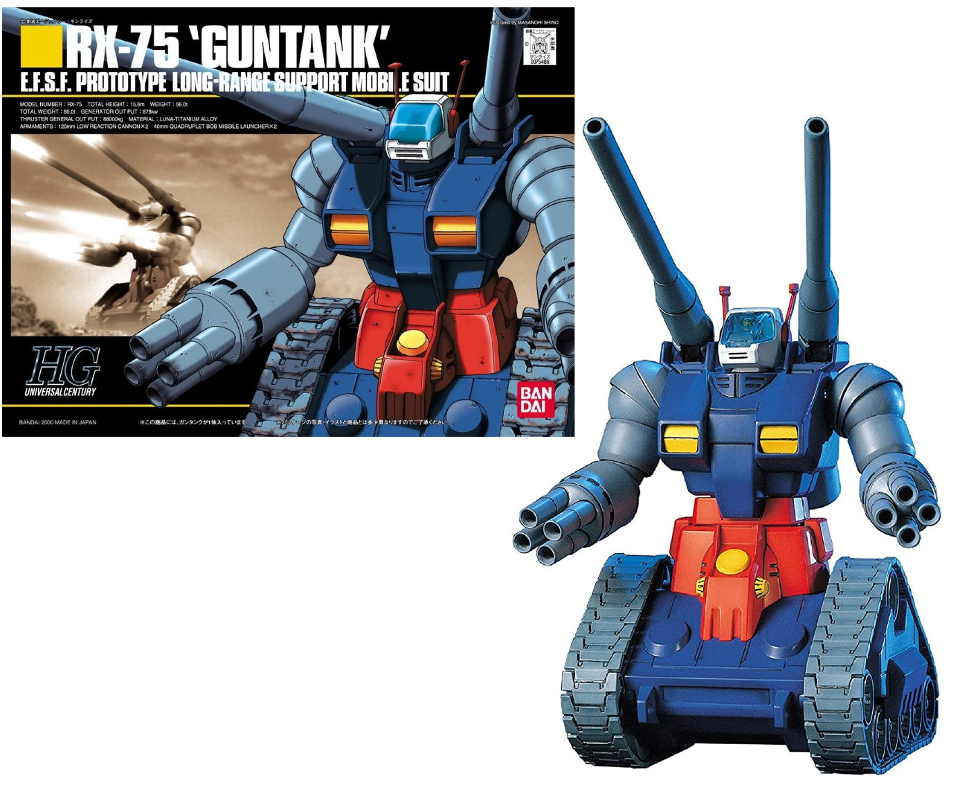 GUNDAM - HGUC 1/144 RX-75 Guntank E.F.S.F. Mobile Suit - Model Kit