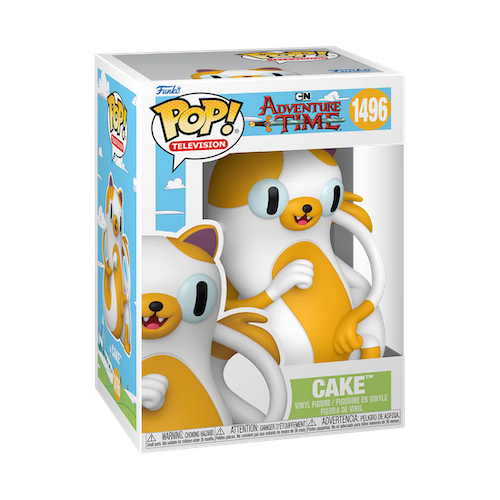 Funko Pop! vinyl figure packaging of Cake from Adventure Time on a white background