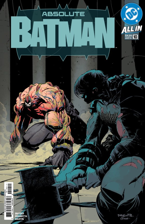 Absolute Batman #10
Comic book cover of 'Absolute Batman' featuring a character holding a weapon.