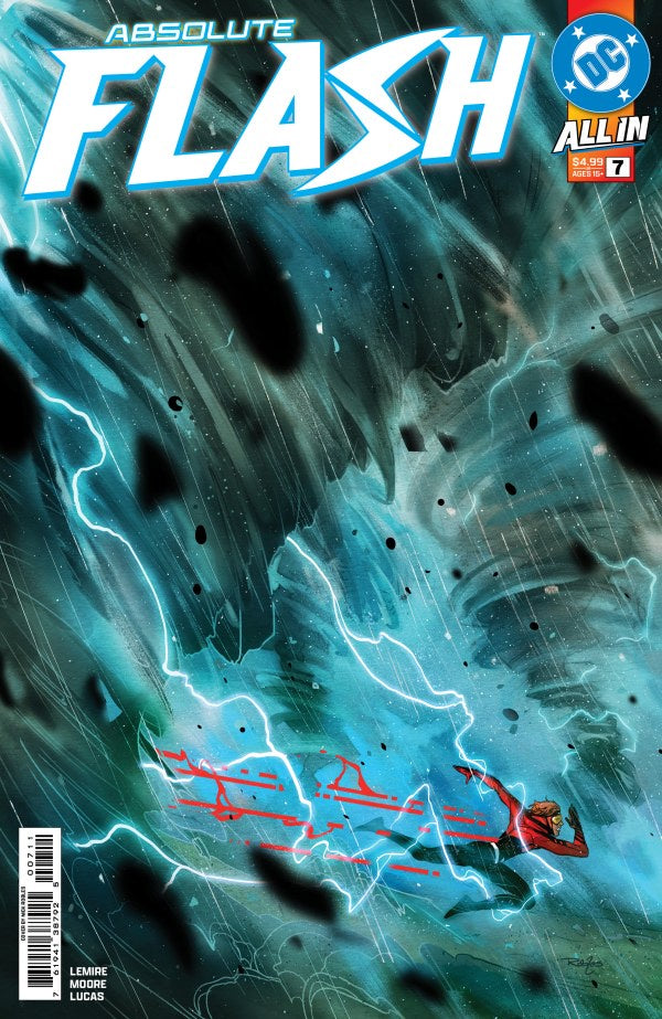 Comic book cover of 'Absolute Flash' featuring a character in a dynamic pose with blue and black background.